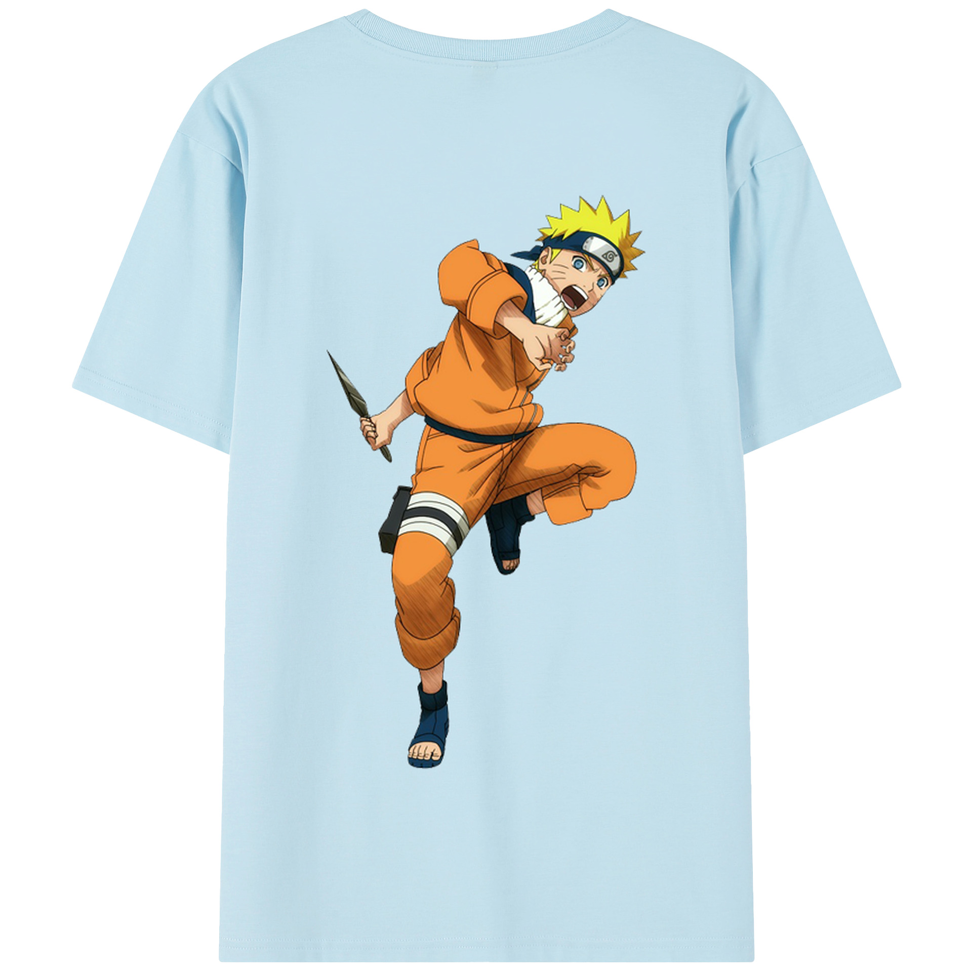 （画像用） NARUTO -ナルト- うずまき ナルト Uzumaki Naruto 綿100％半袖Tシャツ（背面プリント）